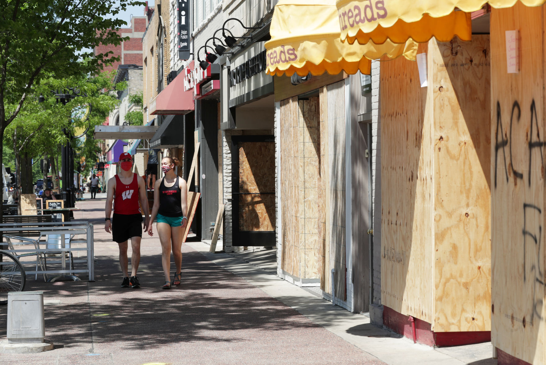 Clean-up of property damage in downtown Madison